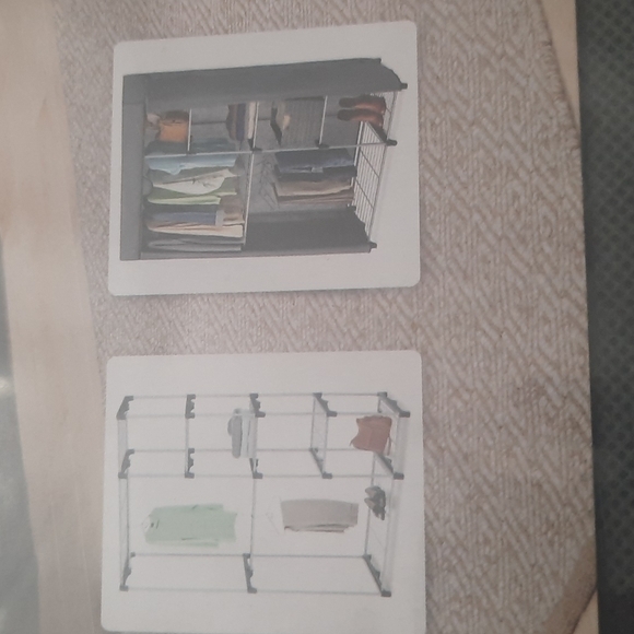 𝅺New in Bag Whitmor Double Rod Closet Cover in Grey! Instantly Neat & Tidy! - Picture 2 of 4